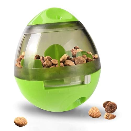 SunGrow Puppy, Small Dog Breeds, and Cat Treat Ball, Slow Pet Feeder, Boredom Buster, Adjustable Food Dispenser, Ends Naughty Chewing and Bloat, Encourages Exercise, Interactive Puzzle Feeder, 4.6” - Image 1