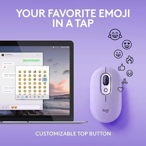 Logitech POP Mouse, Compact and Portable Wireless Bluetooth Mouse - Cosmos | Compact, portable, programmable buttons, easy-switch between up to 3 devices, for laptop, tablet, PC thumbnail 3