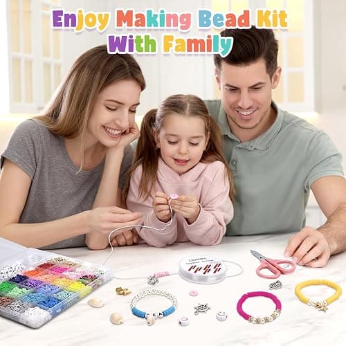 LZOUOWO 5300 Clay Beads Bracelet Making Aesthetic Kit, Polymer Heishi Preppy Letter Beads for Friendship Bracelet, Pearl Disc Beads Charms for Jewelry Making, DIY Creative Gift for Girls 8-12 Teens thumbnail 5