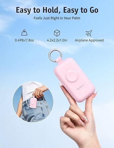 RORRY CharmGo Pro 45W Portable Charger Power Bank 10000mAh Battery Pack | Fast Charging, Built-in Cables, 3-in-1 Keychain Design, for iPhone, Apple Watch, iPad, MacBook, Travel Essential, Pocket Size thumbnail 7