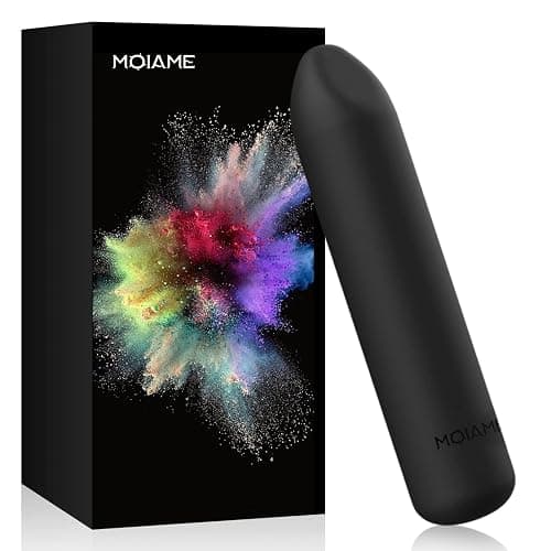 Small Bullet Vibrator for Women: Waterproof Mini Clit Vibrator with 10 Modes, Full Silicone Vibrating Finger Massager for G Spot Nipple, Female Rechargeable Lipstick Vibe Sex Toy, Black - Image 1