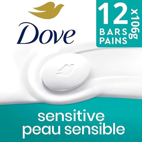Dove Beauty Bar More Moisturizing Than Bar Soap for Softer Skin, Fragrance Free, Hypoallergenic Sensitive Skin With Gentle Cleanser 106 g 12 count thumbnail 2