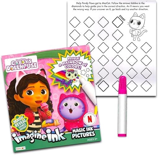 Imagine Ink Coloring Book Set for Girls - Bundle Includes 6 No-Mess Books Featuring Disney Princesses, Hello Kitty, Bluey, and More | Girl Mess Free Coloring Bulk thumbnail 6