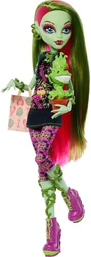 Monster High Boo-riginal Creeproduction Doll, Venus McFlytrap Collectible Reproduction with Doll Stand, Diary, and Pet Chewlian - Image 1