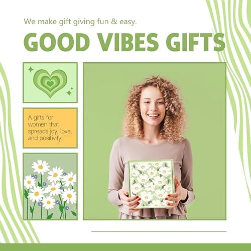 Gift Baskets for Women, 11pcs Unique Happy Birthday Gifts for Women, Best Inspirational Get Well Christmas Ideas Box w/Daisy Cup Her Teen Girl Sister Friend Friendship Mom - BRIGHTEN UP HER DAY! thumbnail 2