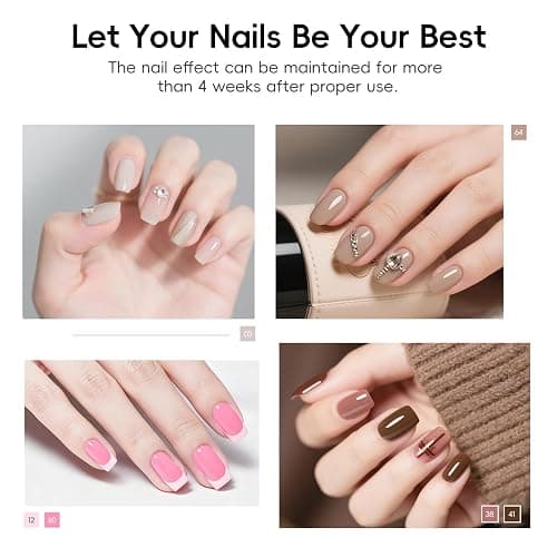 PEACECOLOR Gel Nägel Set mit Lampe, 22 Farben UV Nagellack Set mit Elektrische Nagelfräser für Gel Nagelset Starterset Base und Top Coat Nägel Selber Machen Nagelstudio Set thumbnail 3