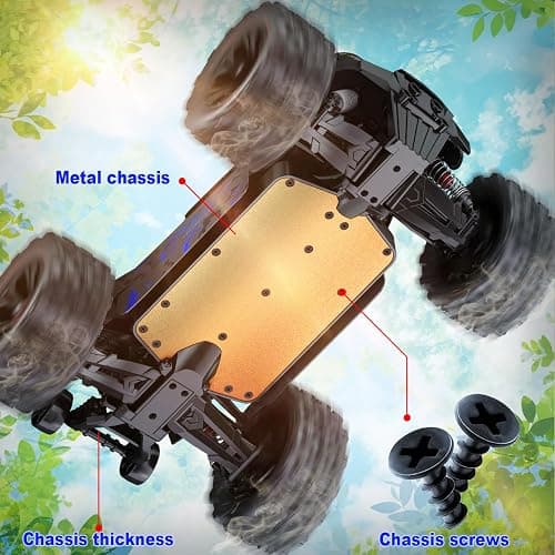 1:14 Scale RC Cars for Adults, 60KPH High Speed RC Truggy, 4X4 Off-Road Remote Control Truck, Waterproof Electric Car with 2S Battery, All Terrain RC Vehicle for Snow, Sand, Beach & Rocky Surfaces thumbnail 7