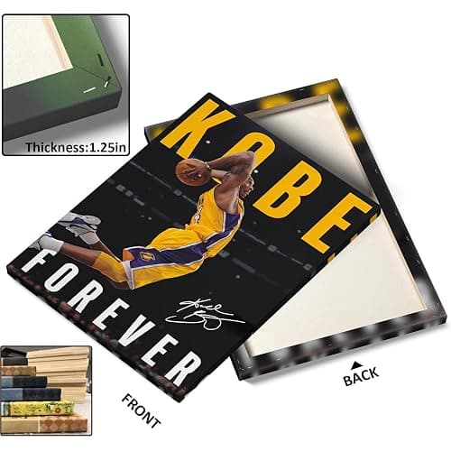 Kobe Bryant Dunk Canvas Wall Art - Iconic Basketball Motivational Poster Inspirational Canvas - Lakers Legend Sports Canvas Wall Artwork for Home, Gym, Office, or Bedroom 8x10inch thumbnail 3