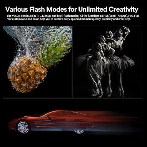 Godox V860III-C Camera Flash for Canon Camera Flash Speedlite Speedlight Light,2.4G HSS 1/8000s,480 Full-Power Flashes,7.2V/2600mAh Li-ion Battery,0.01-1.5s Recycle Time,10 Levels LED Modeling Lamp - Godox V860III-C Flash for Canon Cameras thumbnail 6