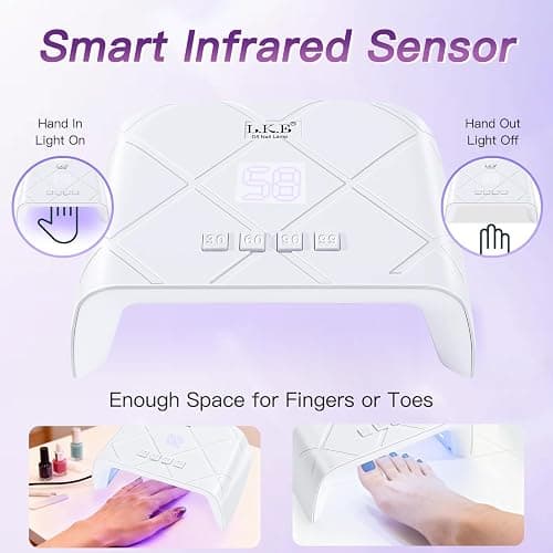 UV Nail Light, ARCWEISSO 72W UV Light for Gel Nails with Automatic Sensor 3 Timer Setting, Professional UV LED Nail Lamp for Home and Salon Use Gifts for Women thumbnail 6