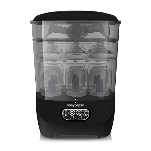 Baby Brezza Bottle Sterilizer and Dryer Advanced – Largest Capacity | 33% Faster Cycle Time - Universal Sterilization Machine for All Bottles + Pump Parts - Steam Sanitizer - HEPA Air Filter - Image 1