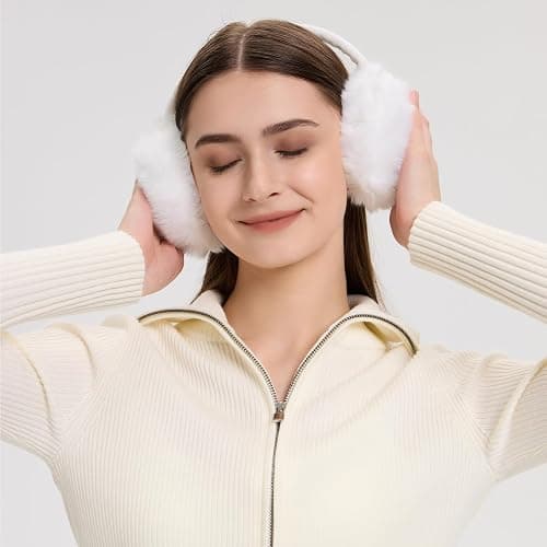 Winter Ear Muffs Women Warm Earmuff Girls Ear Warmers Soft Plush Outdoor Adjustable Ear Cover thumbnail 5