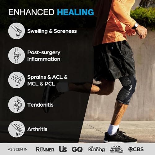 NEENCA Professional Knee Brace, Compression Knee Support with Patella Gel Pad & Side Stabilizers, Medical Knee Sleeve for Pain Relief, ACL,PCL, Meniscus, Injury Recovery, Arthritis, Sports, Workout... thumbnail 6