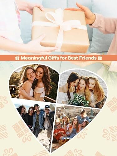 Supcare 2/3/4 Personalized Heart Puzzle Necklaces for Couples Friends Family Bff Custom Jewelry Gifts for Birthday Christmas Mothers Day Anniversary (with Jewelry Gift Box) thumbnail 4