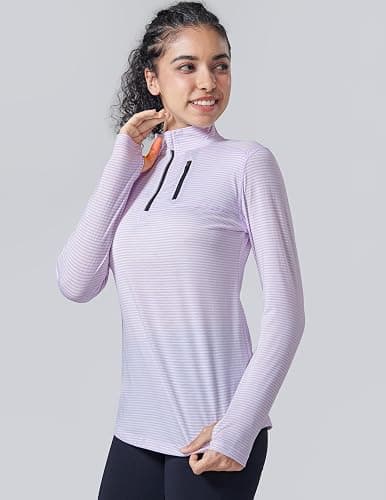 Liberty Imports 3 Pack: Women's Quick Dry Long Sleeve Quarter Zip Pullover Workout Shirts with Thumb Holes and Pocket thumbnail 4