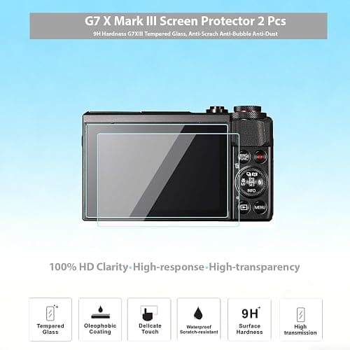 Frevyve Case for Canon G7X Mark III Camera, Soft Silicone Protective Case, Slim Fit Sleeve with Removable Lens Cover and Screen Protector Accessories, Lightweight, Anti-Scratch (Dark Brown) thumbnail 7