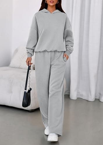 PRETTYGARDEN 2 Piece Lounge Sets for Women Matching Sweatsuits | Oversized Hoodies & Baggy Wide Leg Sweatpants,Casual Sweat Set,Workout Tracksuit,Airport Travel Outfits,Fashion Fall Clothes thumbnail 6