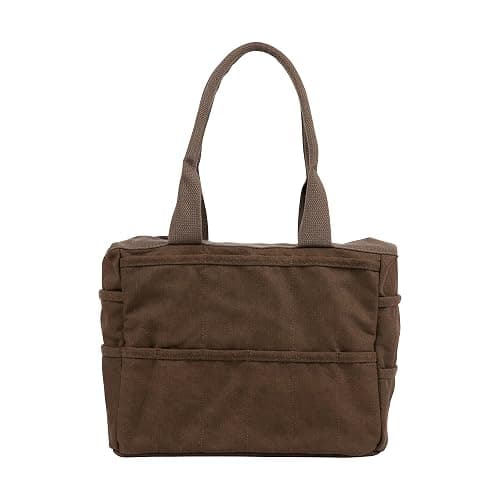 Soolla Studio Bag: Pottery Tool Bag & Craft Storage, Art Supply Organizer, Washable Tote, Knitting Yarn, Crochet Projects, 30 Pockets, 20+ Canvas Colors, Gift For Artists & Teachers (Coffee Bean) thumbnail 3
