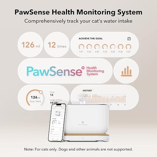 PETLIBRO App-Controlled Cat Water Fountain, Pet Water Fountain with Stainless Steel Tray, Water Fountains for Cats Indoor with Drinking Monitoring, Cat Fountains for Drinking with 2 Wireless Pumps thumbnail 3