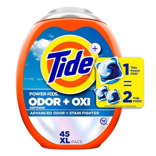 Tide Ultra OXI Power PODS with Odor Eliminators Laundry Detergent Pacs, HE Compatible, Works on Visible and Invisible Dirt, 45 Count Pacs - 45 Count (Pack of 1) - Other - Image 1