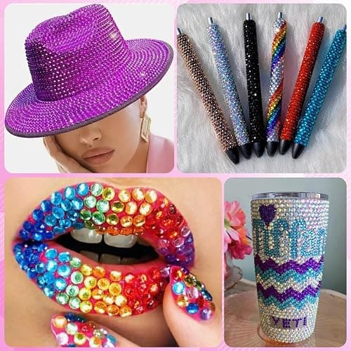 JOLCEEY 30000pcs Nail Art Rhinestones, 24 Colors 3mm Flat Back Nail Gems Crystals Nail Rhinestones Bedazzling Kit with Pick Up Tweezers and Pen for DIY Crafts Clothes Shoes thumbnail 6
