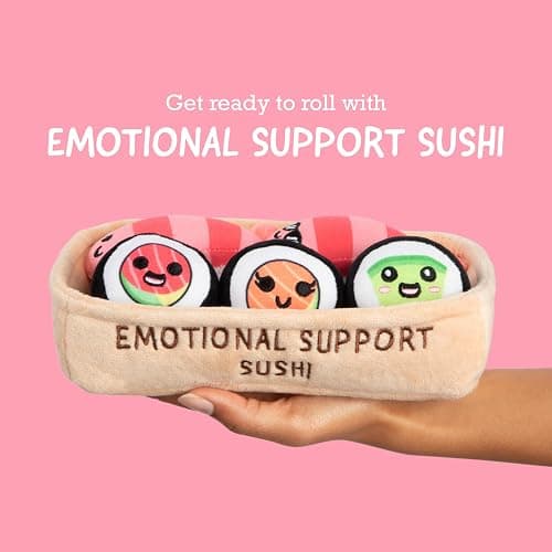 Emotional Support Sushi by Relatable - Cuddly Stuffed Animals and Toys, Squishy Toys and Plushies, Great Gift Ideas for Loved Ones of All Ages - Includes 5 Plushies with Carrying Basket thumbnail 4