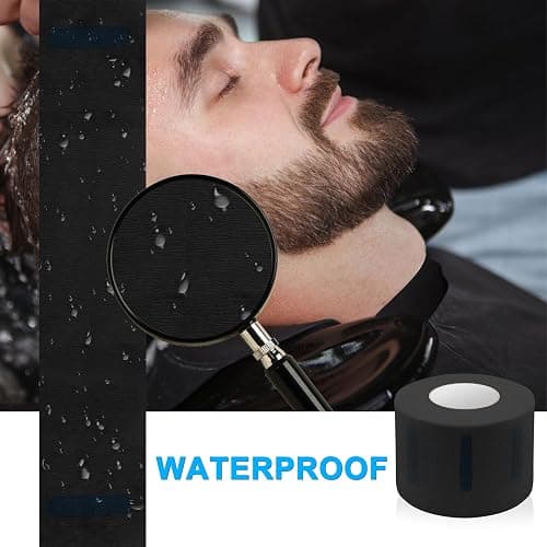 NICEMOVIC 5 Rolls Disposable Barber Paper Neck Strips Barber Accessories, Professional Barber Supplies Stretchy Paper Neck Strips for Salon Haircut Styling-Black thumbnail 3