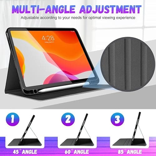 Uppuppy for iPad Air 11 inch (M2/M3) Case, Air 5th/4th Generation 10.9, Pro 11'' Case Cute Kids Women Girls Girly Strawberry Pencil Holder Cover for iPad Air 11 2024/2025, 10.9 2022 2020, Pro 11 thumbnail 3