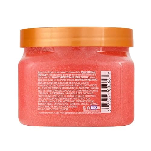 Tree Hut Shea Sugar Body Scrub Strawberry,18oz, With Single Fragrance-Free Makeup Remover Cleansing Towelettes thumbnail 2