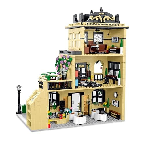 NEWRICE City Cafe Architecture Building Kit with LED Lights,3 Levels City Cafe Model Building Blocks Toy,for 12+Age Teen,Adult（1443 Pieces） thumbnail 4