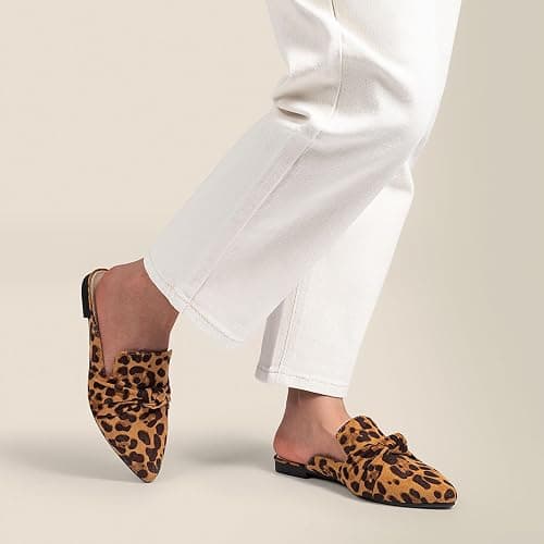 MUSSHOE Mules for Women Flats Comfortable Pointed Toe Slip on Women Mules Flats… thumbnail 2