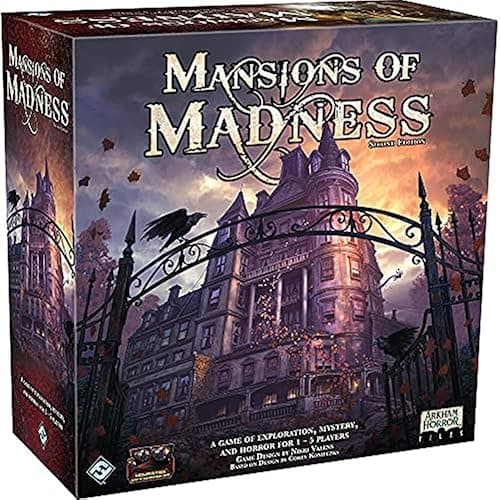 Mansions of Madness 2nd Edition (BASE GAME) | Horror Game | Mystery Board Game for Teens and Adults | Ages 14 and up | 1-5 Players | Average Playtime 2-3 hrs | Made by Fantasy Flight Games