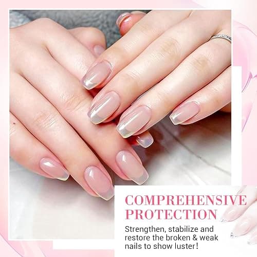 AZUREBEAUTY Nail Repair Kit Transparent Crystal for Broken Cracked Split Weak Nails, Ideal Solution Emergency Easy Quick Fix Dip Powder 28 g 1 Oz Quick-Drying Repair Glue 10 ml Nail File Nail Buffer thumbnail 3