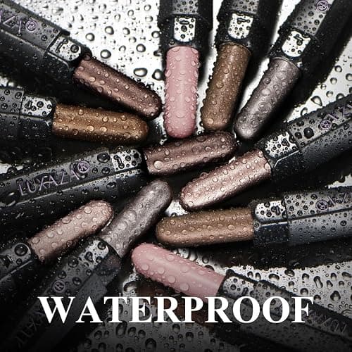 LUXAZA PRO Neutral Eyeshadow Stick Makeup 6PCS Set, Brown Nude Metallic Shimmer Matte Cream Eye Shadow Palette Eyeliner Brightener Pencil Crayon, Halloween Makeup - BROWN CANYON thumbnail 6