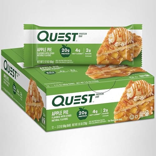 Quest Nutrition Apple Pie Protein Bar, 20g Protein, 4g Net Carbs, 2g Sugar, Gluten Free, Keto Friendly, 12 Count thumbnail 9