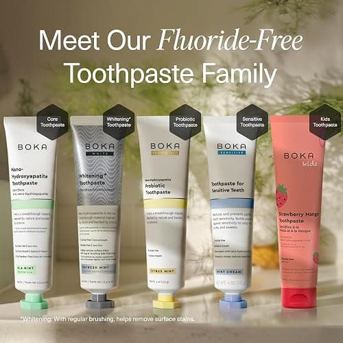 Boka Fluoride Free Toothpaste, Nano Hydroxyapatite Toothpaste, Appropriate for Sensitive Teeth - for Adult Oral Care - Ela Mint Flavor, 4 Fl Oz 1Pk US Manufactured thumbnail 6