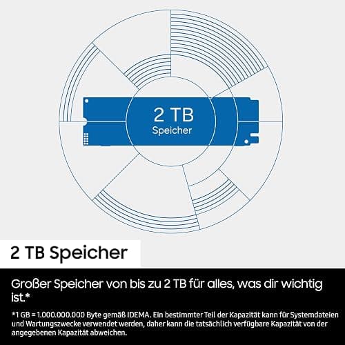 Samsung SSD 990, Interne M.2 NVMe SSD Festplatte, 2TB, PCIe 4.0 x4 | Datenspeicher, NVMe 2.0, Bis zu 7.250/6.450 MB/s Lese-/Schreibgeschwindigkeit, Für Arbeit, Gaming & Kreatives MZ-V9V2T0BW thumbnail 6