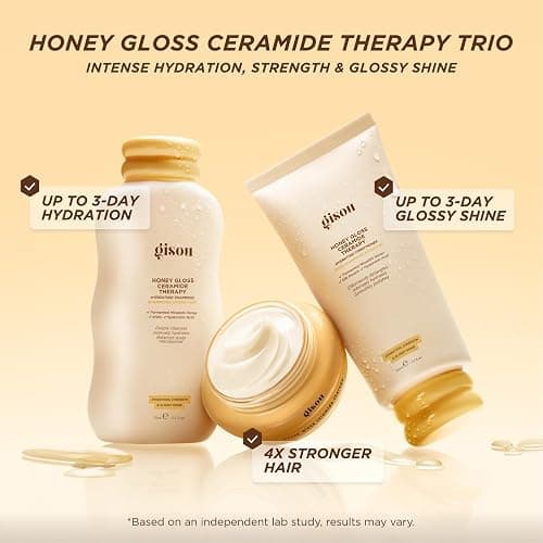 Gisou Honey Gloss Hair Therapy Trio - Mini Shampoo, Mini Hair Mask and Mini Conditioner for Smoother, Stronger and Glossier Hair thumbnail 2