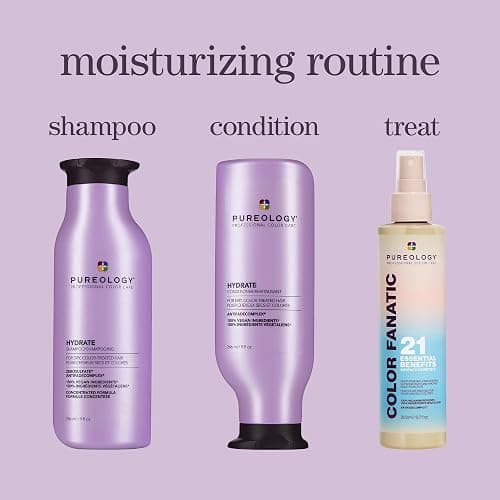 Pureology Hydrate Shampoo - For Dry or Color Treated Hair, Moisturizing Shampoo For Hydration & Softness, With Rose Extract & Green Tea, Vegan & Sulfate-Free thumbnail 8