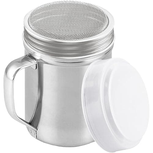 CUSINIUM Powdered Sugar Shaker Duster - With Handle - Cinnamon Shaker For Coffee Bar - Fine Mesh Dredge - 6 ounce | Style: Fine - Image 1