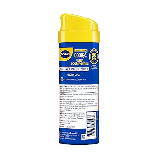 Dr. Scholl’s Odor-X ODOR-FIGHTING Spray-Powder // All-Day Odor Protection and Sweat Absorption - Packaging May Vary thumbnail 8