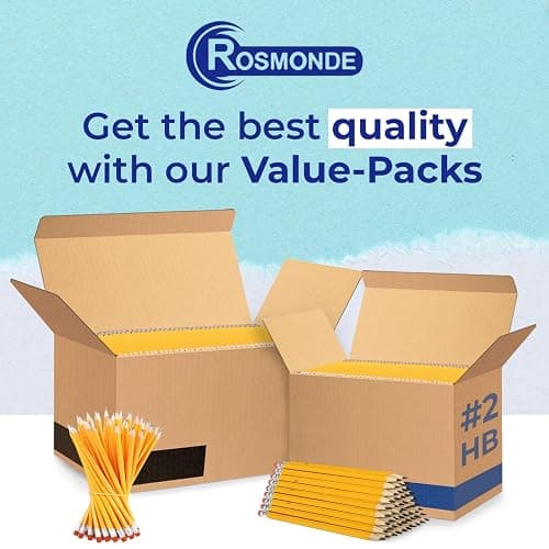 Rosmonde 210 Pack Pre Sharpened Pencils #2, Pencils With Top Erasers, Bulk School & Teacher Supplies, #2 HB, Pre Sharpened for Easy Use, Easy Hold Grip, Bulk Classroom & Office Supplies thumbnail 6