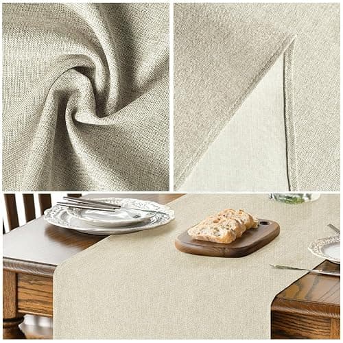 Artoid Mode Beige Table Runner, Seasonal Summer Fall Washable Kitchen Dining Table Decoration for Home Party Decor 13x72 Inch thumbnail 4