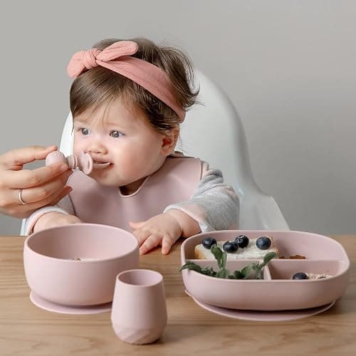 SAMiGO Silicone Baby Spoons Self Feeding 6+ Months - Infant Toddler Utensils - First Stage Baby Led Weaning Feeding Supplies - Set of 3 Pack thumbnail 2