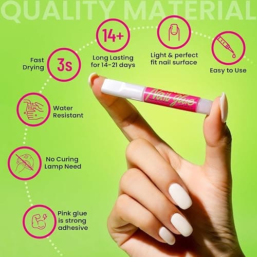 Teenitor 30Pcs Nail Glue for Acrylic Nails, Strong Nail Glue for Press Ons Nails, Nail Glue Bulk for Broken Nail Nail Bond Glue, Super Glue for Nails Fingernail Glue thumbnail 5