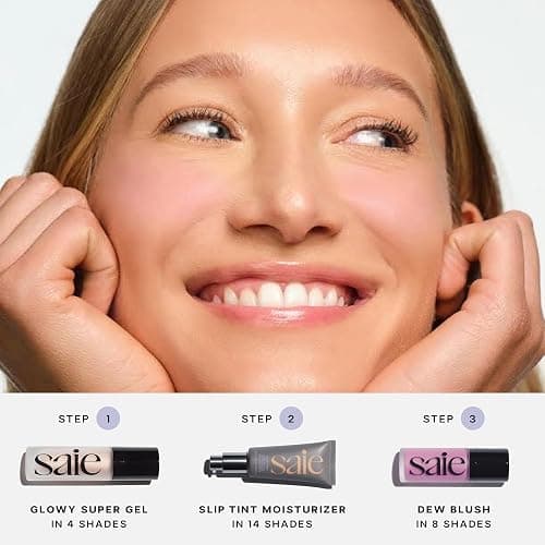Saie Glowy Super Gel - Hydrating Makeup Primer and Illuminating Glow Serum Enriched with Vitamin C and Squalane Oil - All-Over Liquid Highlighter Makeup for Instant Glass Skin - Warmglow (1 oz) thumbnail 7
