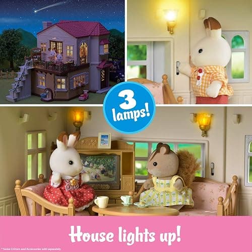 Calico Critters Red Roof Country Home Gift Set, Dollhouse Playset, Furniture and Accessories Included thumbnail 4