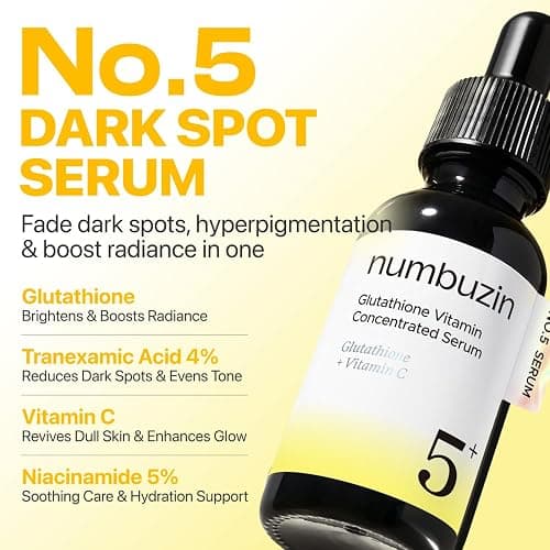 numbuzin No.5 Vitamin Concentrated Serum, Dark Spot Care, Glutathione & Vitamin Serum, Korean Skincare, Tranexamic Acid 4%, Niacinamide 5%, for a Radiant-Looking Glow 1.01 fl oz thumbnail 2