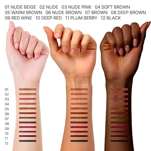 Ruby Kisses Plumping Effect Lip Liner, Semi Matte, Smudge Proof, High Pigment, Medium to Full Coverage Makeup, Precise Tip, Bold Color Lip Plumper thumbnail 6
