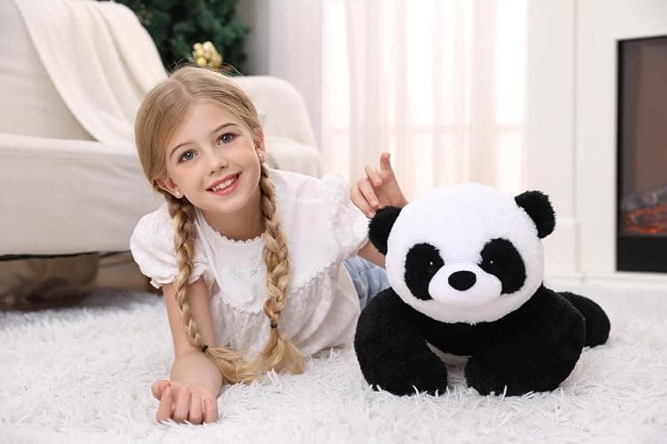 5 lbs, 27 inches Panda Weighted Stuffed Animals, Cuddly Weighted Panda Plush Pillow Giant Plush Ideal Gift for Adults & Kids thumbnail 2